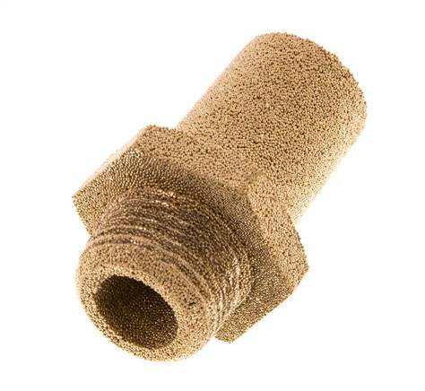 G3/8'' Sinterbronze Druckluft Schalldämpfer Sechskantverschraubung [2 Stück]