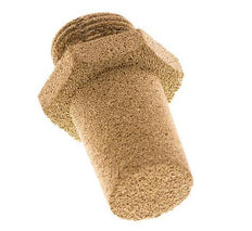 G3/8'' Sinterbronze Druckluft Schalldämpfer Sechskantverschraubung [2 Stück]