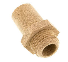 G1/2'' Sinterbronze Druckluft Schalldämpfer Sechskantverschraubung