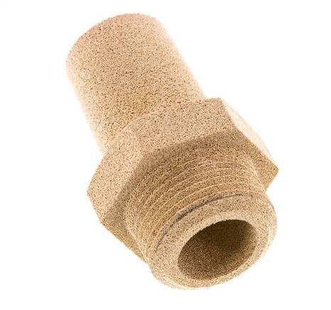 G3/4'' Sinterbronze Druckluft Schalldämpfer Sechskantverschraubung
