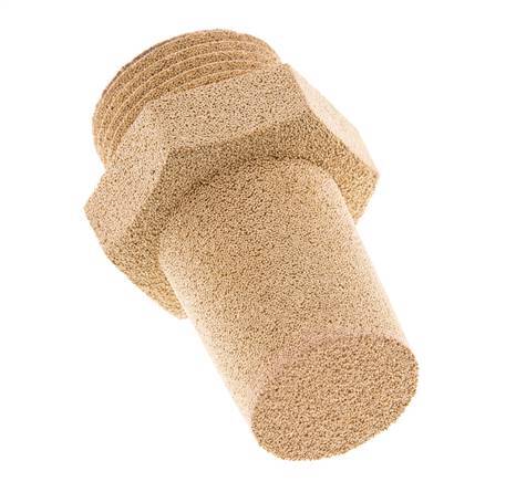 G3/4'' Sinterbronze Druckluft Schalldämpfer Sechskantverschraubung