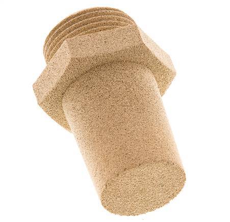 G1'' Sinterbronze Druckluft Schalldämpfer Sechskantverschraubung