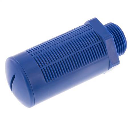 G1'' Kunststoff Pneumatischer Schalldämpfer Selbstreinigende Granulatfüllung