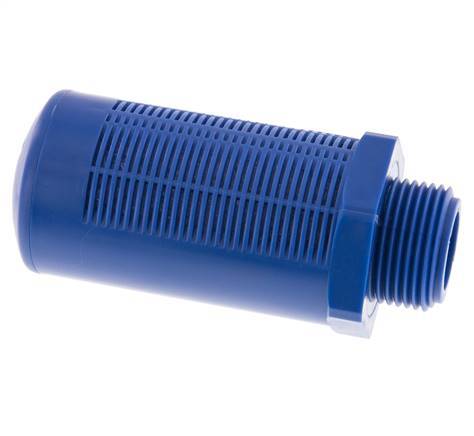 G1'' Plastic Pneumatic Muffler Self-Cleaning Granulate Filling