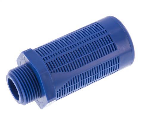 G1'' Kunststoff Pneumatischer Schalldämpfer Selbstreinigende Granulatfüllung