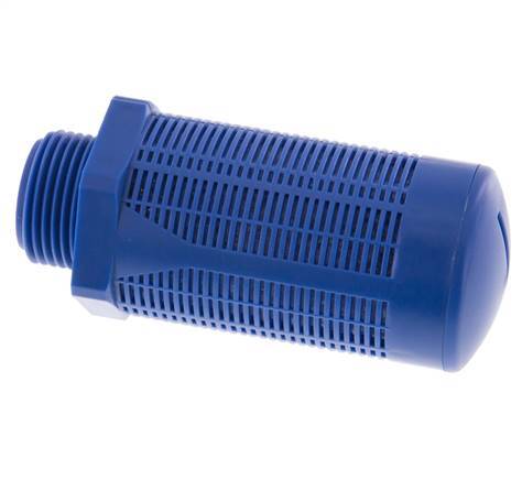 G1'' Kunststoff Pneumatischer Schalldämpfer Selbstreinigende Granulatfüllung