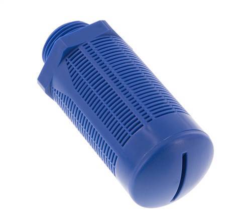 G1'' Kunststoff Pneumatischer Schalldämpfer Selbstreinigende Granulatfüllung