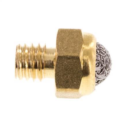 M5 Messing Kompakter Druckluft Schalldämpfer 1.4301 Drahtgeflecht [5 Stück]