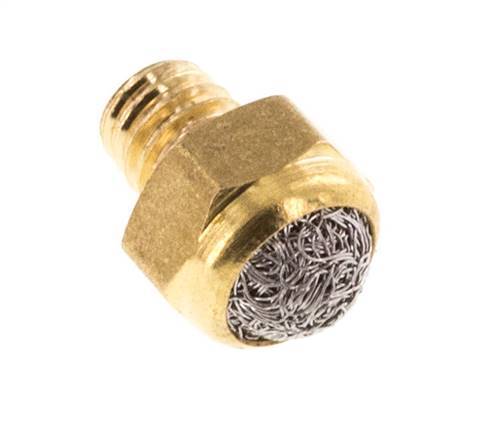 M5 Messing Kompakter Druckluft Schalldämpfer 1.4301 Drahtgeflecht [5 Stück]