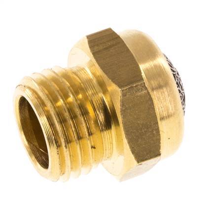 G1/4'' Messing Kompakter Druckluft Schalldämpfer 1.4301 Drahtgeflecht [5 Stück]