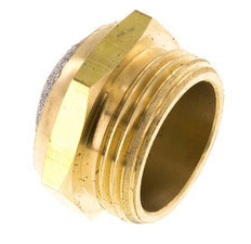 G1'' Kompakter Pneumatischer Schalldämpfer aus Messing 1.4301 Drahtgeflecht