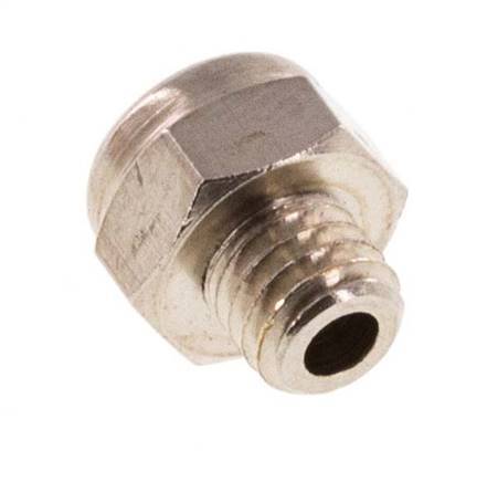 M5 Nickel-Plated Brass Compact Pneumatic Muffler 1.4301 Wire Mesh [10 Pieces]