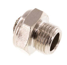 G1/8'' Vernickelte Kompakte Pneumatische Schalldämpfer aus Messing 1.4301 Drahtgeflecht [10 Stück]
