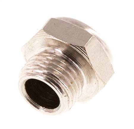 G1/8'' Vernickelte Kompakte Pneumatische Schalldämpfer aus Messing 1.4301 Drahtgeflecht [10 Stück]