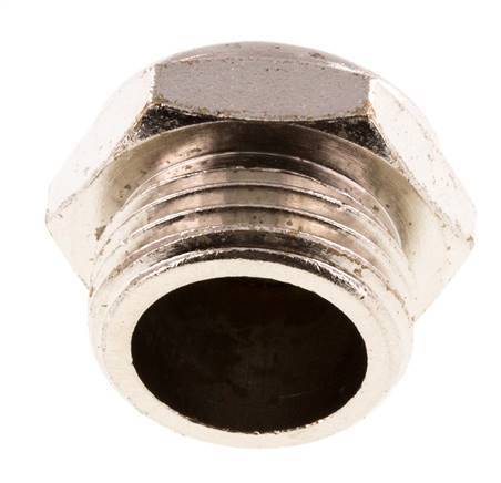 G1/2'' Vernickelte Kompakte Pneumatische Schalldämpfer aus Messing 1.4301 Drahtgeflecht [2 Stück]