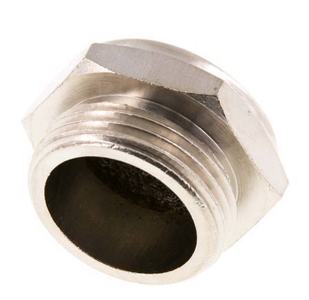G3/4'' Nickel-Plated Brass Compact Pneumatic Muffler 1.4301 Wire Mesh