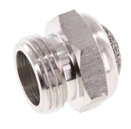 G3/8'' Edelstahl-Kompakt-Pneumatikschalldämpfer 1.4301 Drahtgeflecht