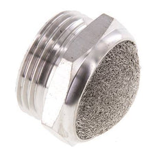 G1'' Edelstahl-Kompakt-Pneumatikschalldämpfer 1.4301 Drahtgeflecht