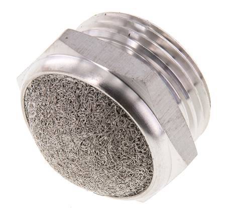 G1'' Edelstahl-Kompakt-Pneumatikschalldämpfer 1.4301 Drahtgeflecht
