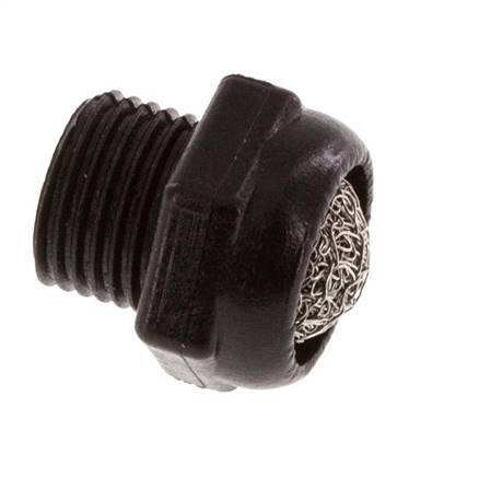 G1/8'' PA Kompakter Druckluft Schalldämpfer 1.4301 Drahtgeflecht [5 Stück]