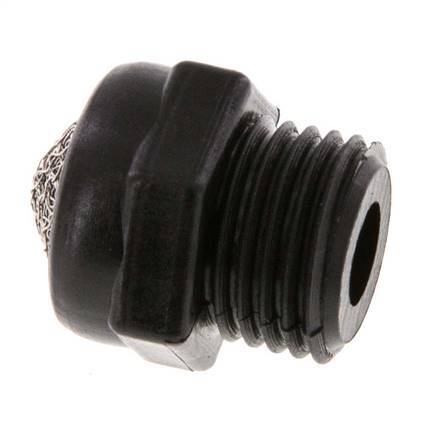 G1/4'' PA Kompakter Druckluft Schalldämpfer 1.4301 Drahtgeflecht [5 Stück]