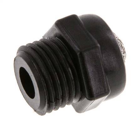 G1/4'' PA Kompakter Druckluft Schalldämpfer 1.4301 Drahtgeflecht [5 Stück]