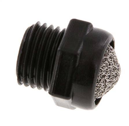 G1/4'' PA Kompakter Druckluft Schalldämpfer 1.4301 Drahtgeflecht [5 Stück]