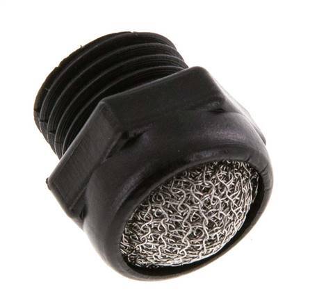 G1/4'' PA Kompakter Druckluft Schalldämpfer 1.4301 Drahtgeflecht [5 Stück]
