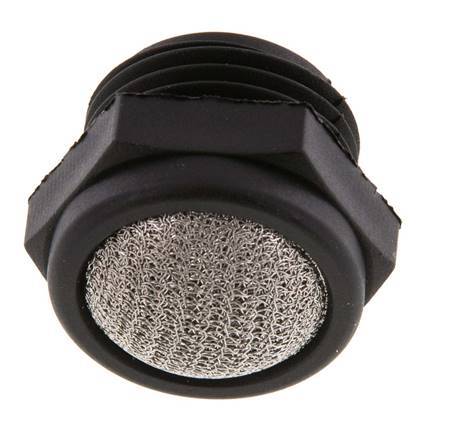 G1/2'' PA Compact Pneumatic Muffler 1.4301 Wire Mesh [2 Pieces]