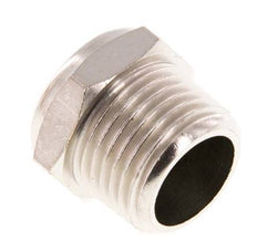 Kompakter Druckluft Schalldämpfer aus vernickeltem Messing NPT 1/2'' 1.4301 Drahtgeflecht [2 Stück]