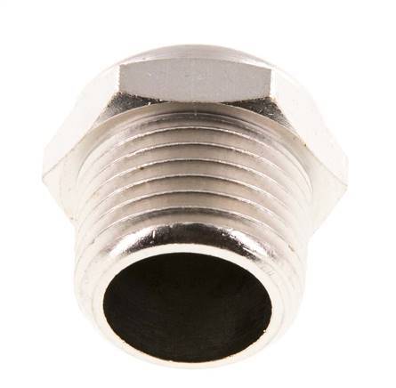 NPT 1/2'' Nickel-Plated Brass Compact Pneumatic Muffler 1.4301 Wire Mesh [2 Pieces]