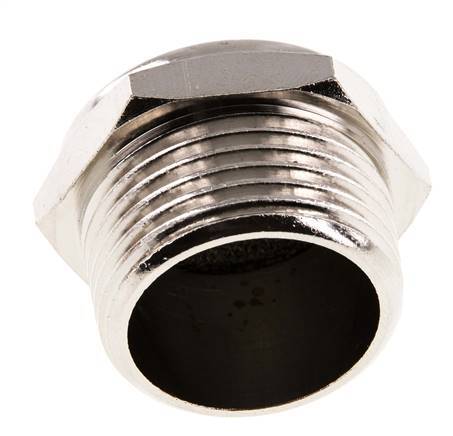 NPT 1'' Vernickeltes Messing Kompakt Pneumatischer Schalldämpfer 1.4301 Drahtgeflecht