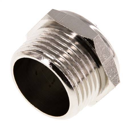 NPT 1'' Vernickeltes Messing Kompakt Pneumatischer Schalldämpfer 1.4301 Drahtgeflecht
