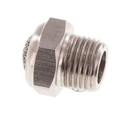 NPT 1/8'' Edelstahl-Kompakt-Pneumatikschalldämpfer 1.4301 Drahtgeflecht