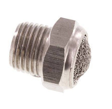 NPT 1/8'' Edelstahl-Kompakt-Pneumatikschalldämpfer 1.4301 Drahtgeflecht