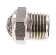 Kompakter Edelstahl-Pneumatikschalldämpfer NPT 1/4'' 1.4301 Drahtgeflecht