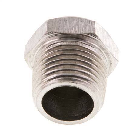 NPT 3/8'' Stainless Steel Compact Pneumatic Muffler 1.4301 Wire Mesh
