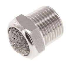 Kompakter Edelstahl-Pneumatikschalldämpfer NPT 1/2'' 1.4301 Drahtgeflecht