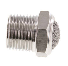 Kompakter Edelstahl-Pneumatikschalldämpfer NPT 1/2'' 1.4301 Drahtgeflecht