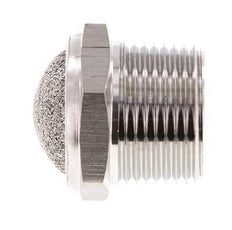 NPT 3/4'' Edelstahl-Kompakt-Pneumatikschalldämpfer 1.4301 Drahtgeflecht