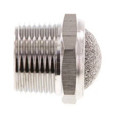 NPT 3/4'' Edelstahl-Kompakt-Pneumatikschalldämpfer 1.4301 Drahtgeflecht