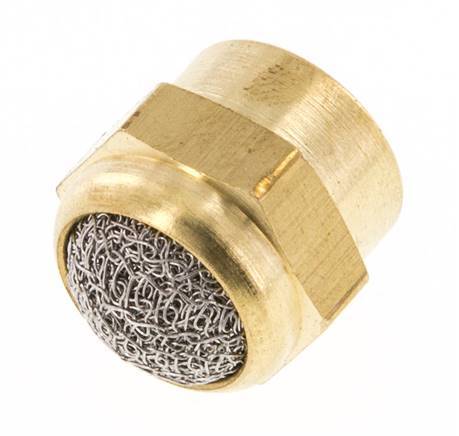 G1/8'' Innengewinde Messing Kompakter Druckluft Schalldämpfer [2 Stück]