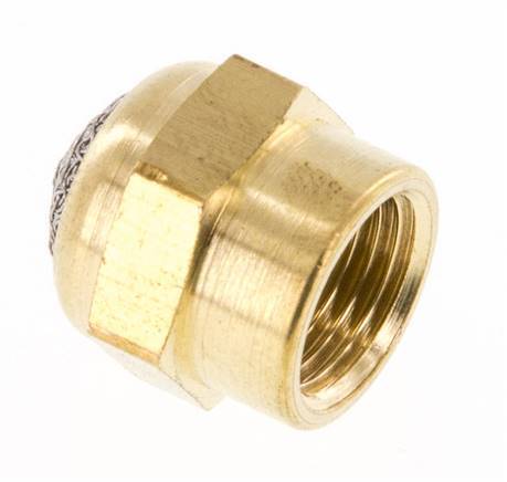 G1/8'' Innengewinde Messing Kompakter Druckluft Schalldämpfer [2 Stück]