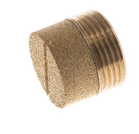 Kompakter Zylindrischer Druckluft Schalldämpfer Aus Sinterbronze G3/4''