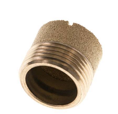 Kompakter Zylindrischer Druckluft Schalldämpfer Aus Sinterbronze G3/4''
