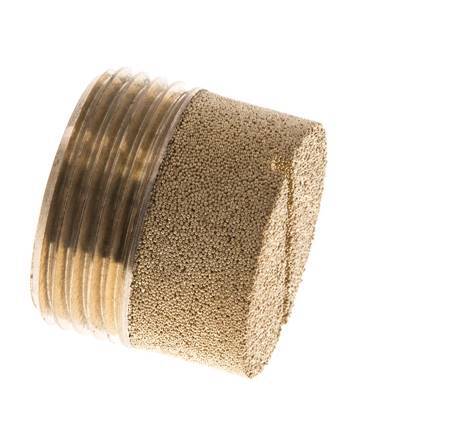 Kompakter Zylindrischer Druckluft Schalldämpfer Aus Sinterbronze G3/4''
