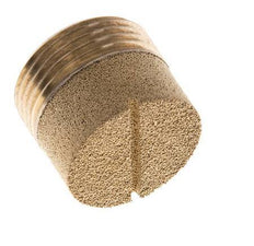 Kompakter Zylindrischer Druckluft Schalldämpfer Aus Sinterbronze G3/4''