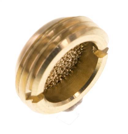 G1/2'' Kompakter Pneumatischer Miniatur Schalldämpfer aus Sinterbronze [2 Stück]