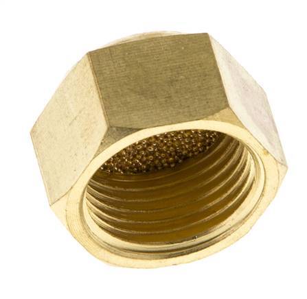 Kompakter Druckluft Schalldämpfer mit Innengewinde G3/8'' aus Sinterbronze [2 Stück]