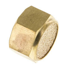 Kompakter Druckluft Schalldämpfer mit Innengewinde G3/8'' aus Sinterbronze [2 Stück]